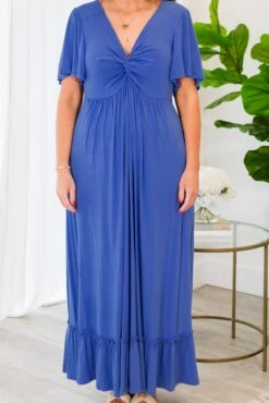 Blackbird Singing Dress, Cobalt -Chic Soul Store BlackbirdSingingDress Cobalt 2