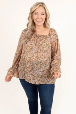 Bless And Love Top, Coral Multi