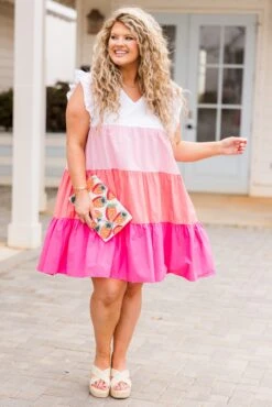 Blocks Of Love Dress, Multi -Chic Soul Store BlocksOfLoveDress Multi 5