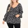 Bloom And Grow Top, Black 1 Bloom And Grow Top, Black -Chic Soul Store BloomAndGrowTop Black 0646
