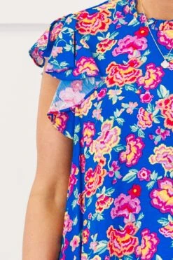 Bloom Boldly Top, Royal Blue -Chic Soul Store BloomBoldlyTop RoyalBlue 4