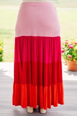 Blossom Boulevard Skirt, Pink -Chic Soul Store BlossomBoulevardSkirt Pink 2
