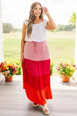 Blossom Boulevard Skirt, Pink -Chic Soul Store BlossomBoulevardSkirt Pink 6