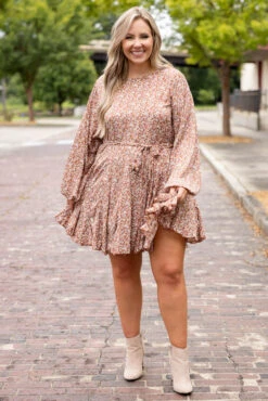 Blossoms Of Passion Dress, Toffee -Chic Soul Store BlossomsOfPassionDress Toffee