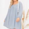 Blue Skies Dress, Dusty Blue -Chic Soul Store BlueSkiesDress DustyBlue 3305