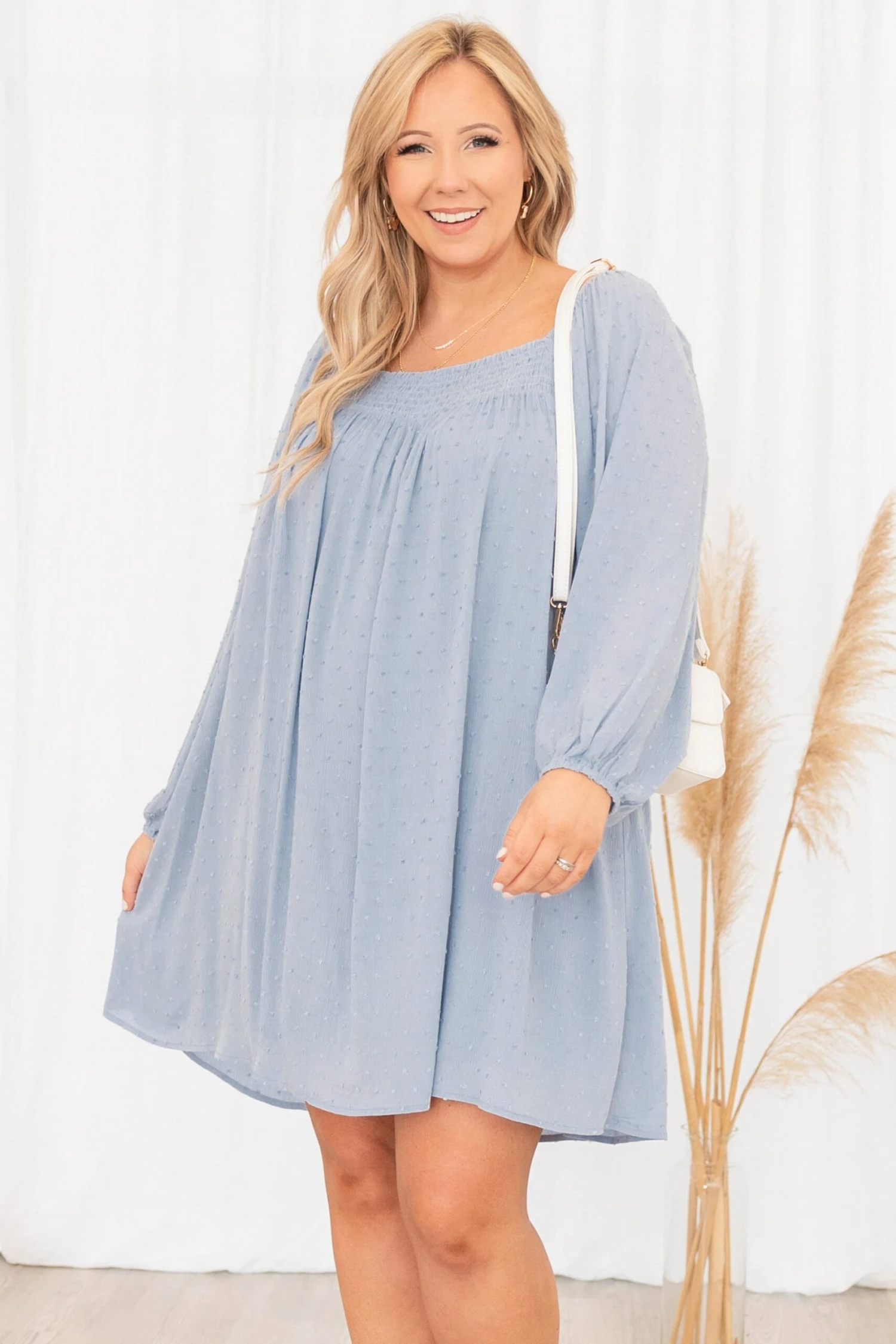 Blue Skies Dress, Dusty Blue 3 Blue Skies Dress, Dusty Blue