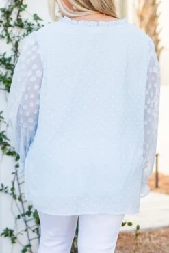 Bluebirds Fly Top, Pale Blue -Chic Soul Store BluebirdsFlyTop PaleBlue