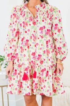 Blush In The Spring Dress, Pink -Chic Soul Store BlushInTheSpringDress Pink 2