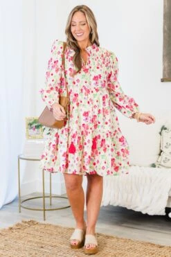 Blush In The Spring Dress, Pink -Chic Soul Store BlushInTheSpringDress Pink 5