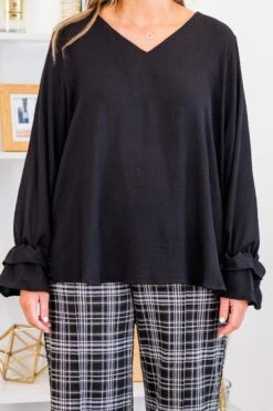 Blushing Babe Top, Black -Chic Soul Store BlushingBabeTop Black 2