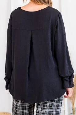 Blushing Babe Top, Black -Chic Soul Store BlushingBabeTop Black