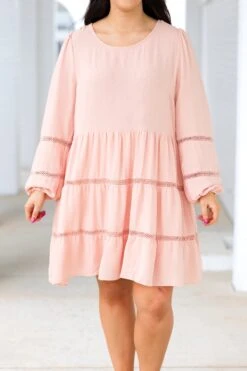 Blushing Belle Babydoll Dress, Mauve -Chic Soul Store BlushingBelleBabydollDress Mauve 11
