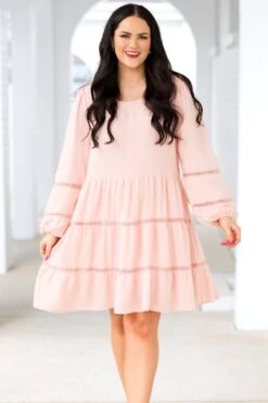 Blushing Belle Babydoll Dress, Mauve