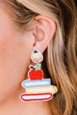 Book Keeping Babe Earrings, Multi