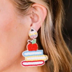 Book Keeping Babe Earrings, Multi -Chic Soul Store BookKeepingBabeEarrings Multi