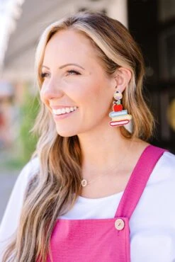 Book Keeping Babe Earrings, Multi -Chic Soul Store BookKeepingBabeEarrings Multi 4