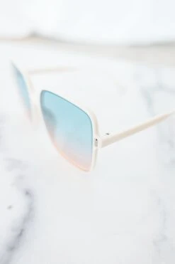 Here For The Vibes Sunglasses, White -Chic Soul Store BookOnTheBeachSunglasses White 10 bee359af 111d 48e5 b505 59417d4ec93c
