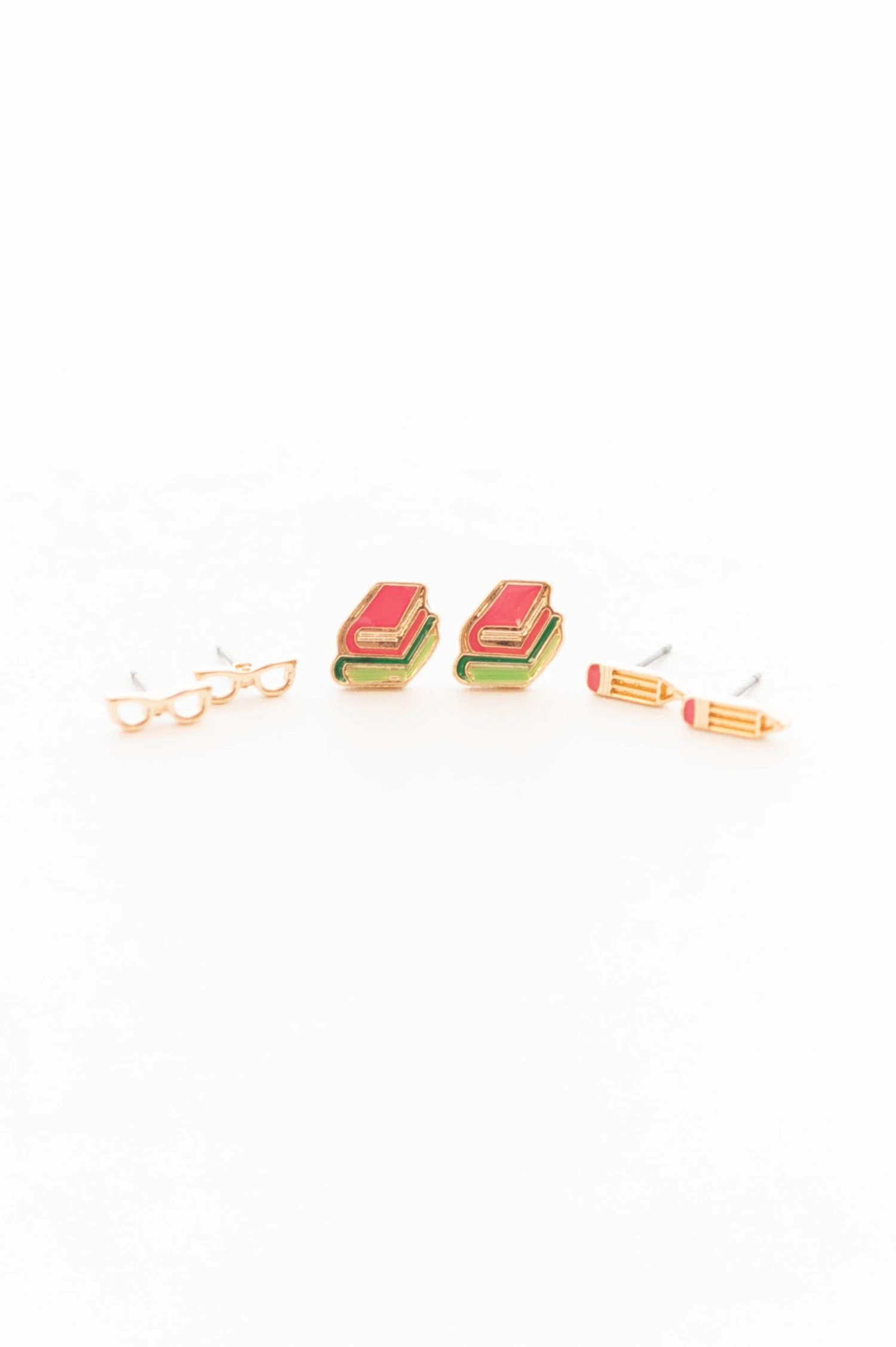 Book Smart Earrings, Gold 5 Book Smart Earrings, Gold - Image 3