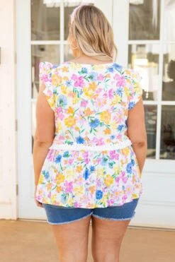 Boost The Mood Top, Ivory Multi 12 Boost The Mood Top, Ivory Multi -Chic Soul Store BoostTheMoodTop IvoryMulti 9006