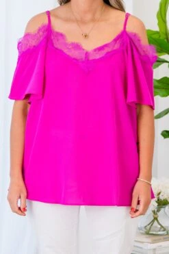 Born Beautiful Blouse, Fuchsia 14 Born Beautiful Blouse, Fuchsia -Chic Soul Store BornBeautifulBlouse Fuchsia 2