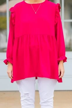 Both Eyes Open Top, Hot Pink -Chic Soul Store BothEyesOpenTop HotPink 2