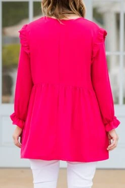 Both Eyes Open Top, Hot Pink -Chic Soul Store BothEyesOpenTop HotPink