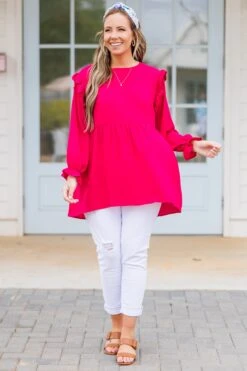 Both Eyes Open Top, Hot Pink -Chic Soul Store BothEyesOpenTop HotPink 5