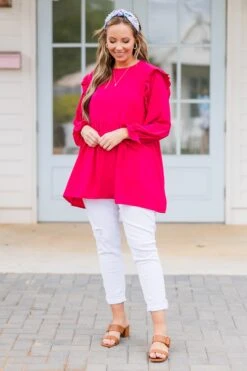 Both Eyes Open Top, Hot Pink -Chic Soul Store BothEyesOpenTop HotPink 6