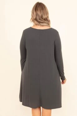 Breathe Deeply Dress, Ash Gray -Chic Soul Store BreatheDeeplyDress AshGray 8871