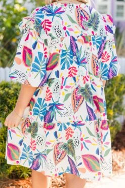 Breeze Through Paradise Dress, Pink Tropical -Chic Soul Store BreezeThroughParadiseDress PinkTropical 2
