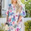 Breeze Through Paradise Dress, Pink Tropical