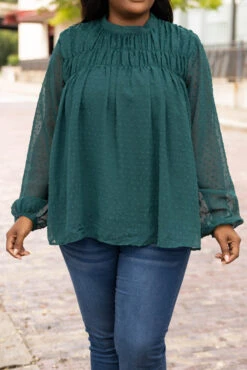 Brunch And Go Top, Hunter Green 11 Brunch And Go Top, Hunter Green -Chic Soul Store BrunchAndGoTop HunterGreen 2482