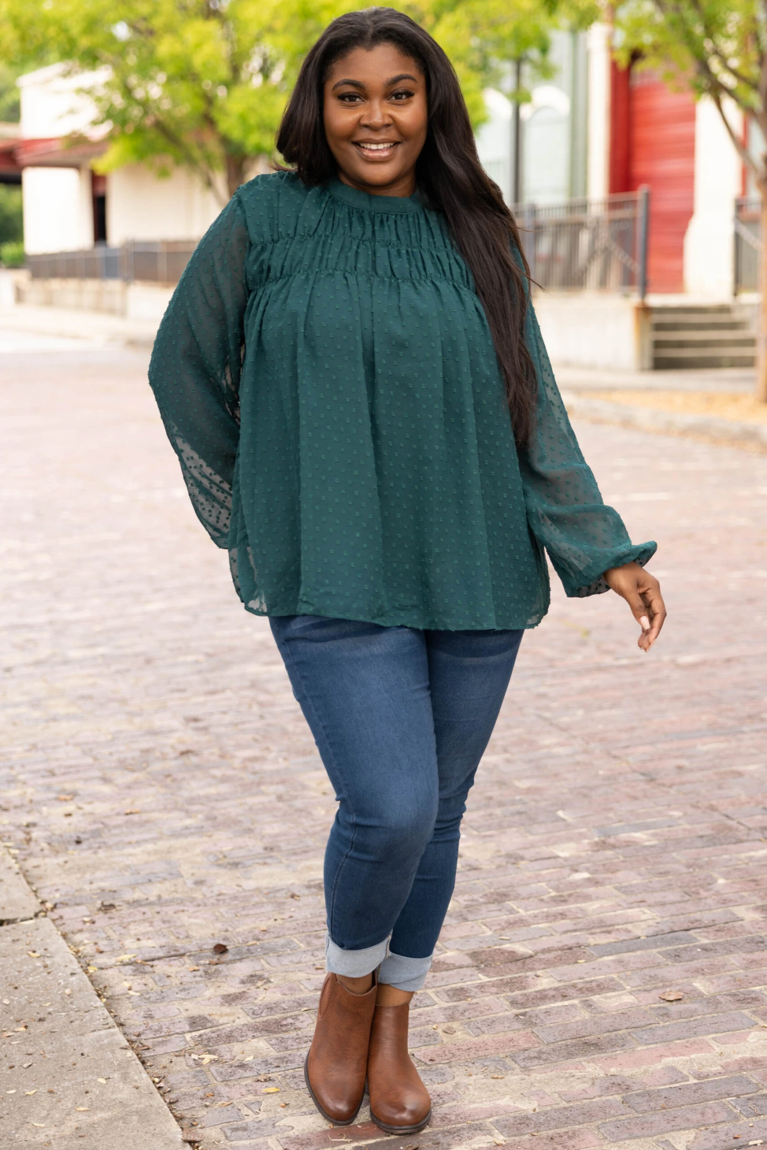 Brunch And Go Top, Hunter Green 4 Brunch And Go Top, Hunter Green - Image 2