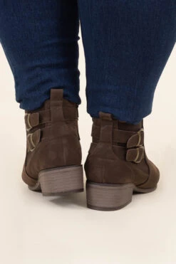 Buckle Up Babe Booties, Brown -Chic Soul Store BuckleUpBabeBooties Brown