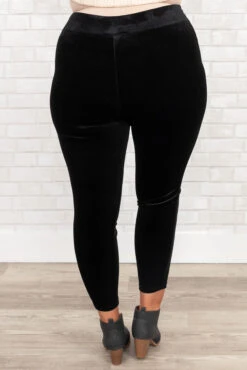 Business Lady Pants, Black Velvet -Chic Soul Store BusinessLadyPants BlackVelvet