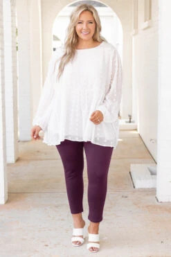 Business Lady Pants, Plum -Chic Soul Store BusinessLadyPants Plum 9641