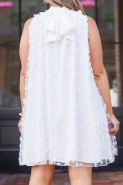 Busy Blooming Dress, White -Chic Soul Store BusyBloomingDress White 1