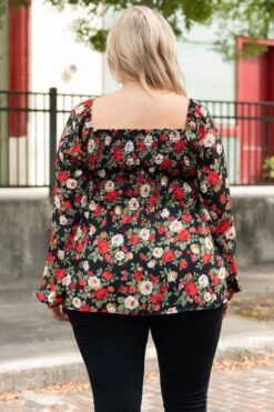 Busy Night Out Blouse, Red-Mustard 12 Busy Night Out Blouse, Red-Mustard -Chic Soul Store BusyNightOutBlouse Red Mustard 6154