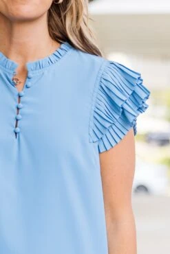 Buzz Word Top, Blue -Chic Soul Store BuzzWordTop Blue 3 53242aa4 5185 4b95 98ba e3ee8222e152