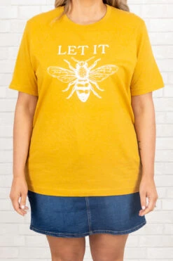 Buzzing Around Tee, Heather Mustard -Chic Soul Store BuzzingAroundTee HeatherMustard 0156