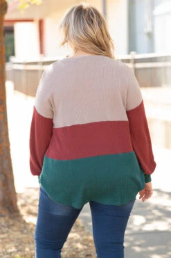 By The Book Sweater, Coffee-Hunter Green -Chic Soul Store ByTheBookSweater Coffee HunterGreen 0418