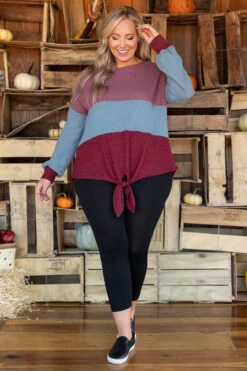 By The Book Sweater, Marsala-Burgundy -Chic Soul Store ByTheBookSweater Marsala Burgundy 2