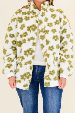 Cafe Conversations Jacket, Green -Chic Soul Store CafeConversationsJacket Green 3