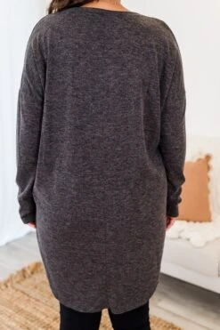 Cafe Cutie Tunic, Charcoal 13 Cafe Cutie Tunic, Charcoal -Chic Soul Store CafeCutieTunic Charcoal 2