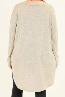 Cafe Cutie Tunic, Heather Gray 13 Cafe Cutie Tunic, Heather Gray -Chic Soul Store CafeCutieTunic HeatherGray 2