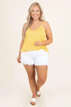 Call It A Crush Tank, Yellow -Chic Soul Store CallItACrushTank Yellow 2 2