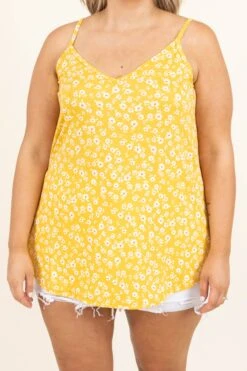 Call It A Crush Tank, Yellow -Chic Soul Store CallItACrushTank Yellow 2