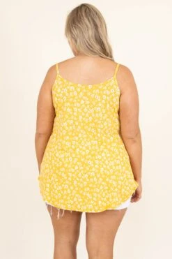 Call It A Crush Tank, Yellow -Chic Soul Store CallItACrushTank Yellow 9972