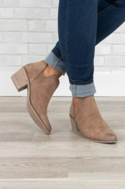 Call It Cute Booties, Taupe