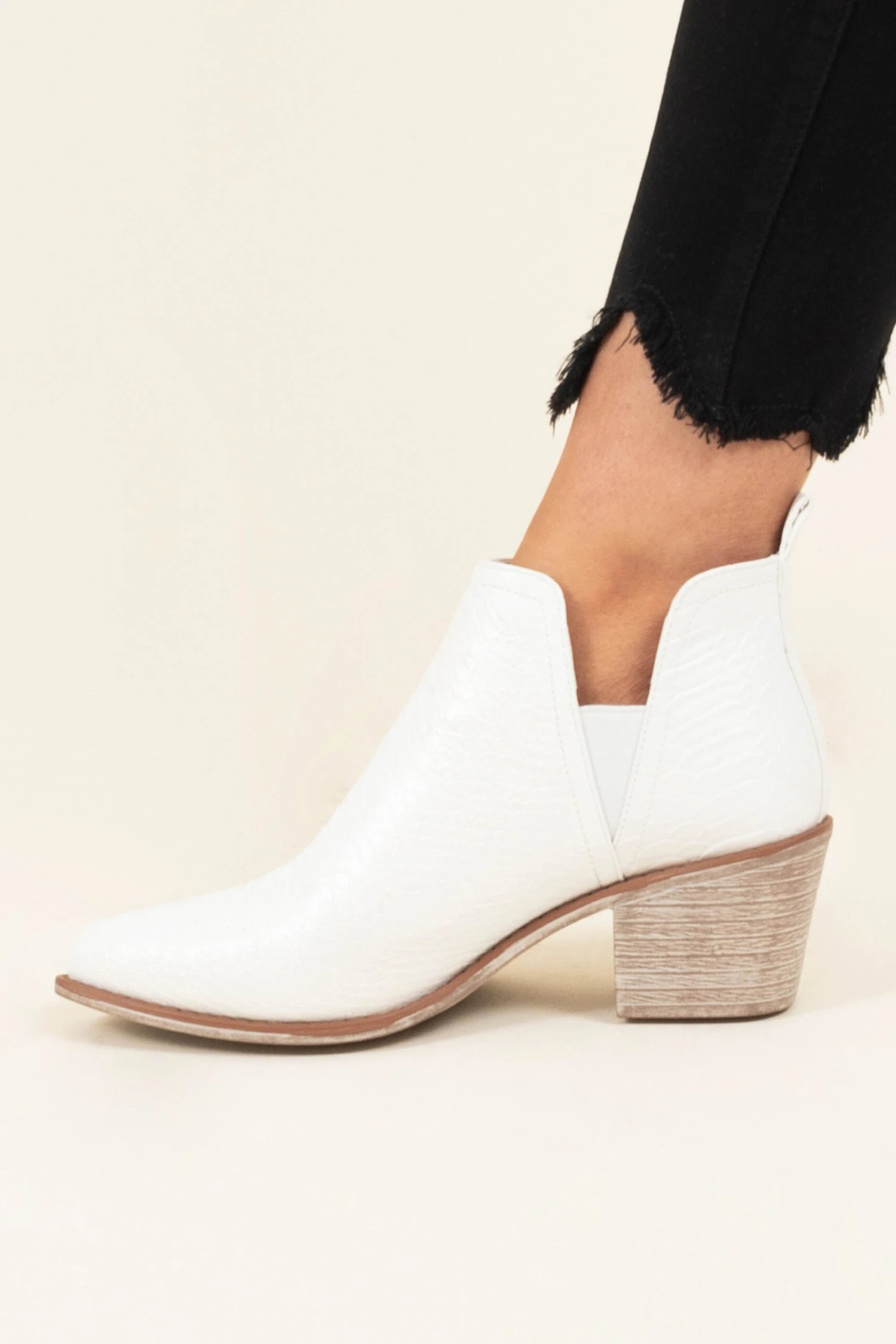Call It Cute Booties, White 4 Call It Cute Booties, White - Image 3
